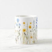 コーンプレス花水彩 – スタイル コーヒーマグカップ (中央)
