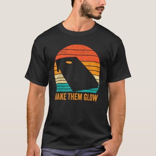 コーンホーおもしろいルコーンホールレトロが輝く Tシャツ (正面)