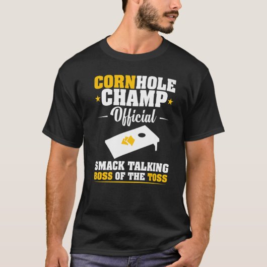 コーンホールで勝ちまくるぜ!トス名人 Tシャツ (正面)