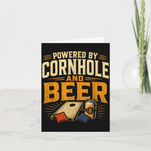コーンホールとビールで動く面白いテールゲート カード