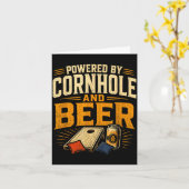 コーンホールとビールで動く面白いテールゲート カード (黄色い花)