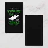 コーンホールとビールの飲み物のジョーク 名刺 (正面/裏面)