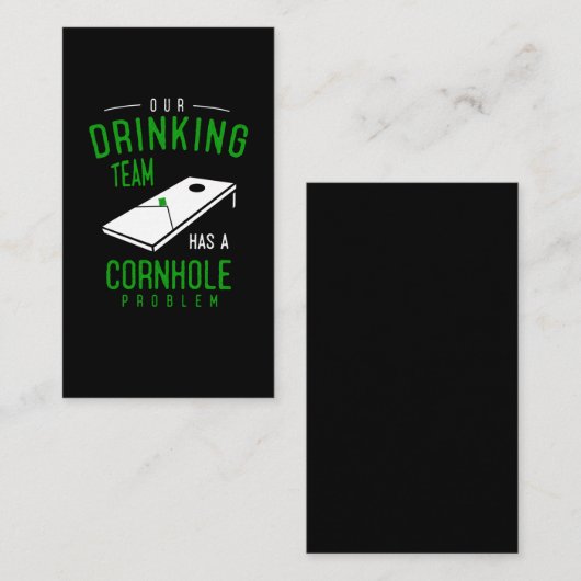 コーンホールとビールの飲み物のジョーク 名刺 (正面/裏面)