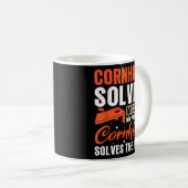 コーンホールは私の問題のほとんどを解決コーンホール コーヒーマグカップ (正面右)