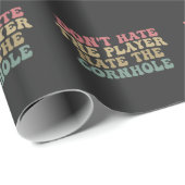 コーンホールを憎む選手を憎まないおもしろい ラッピングペーパー (ロールコーナー)