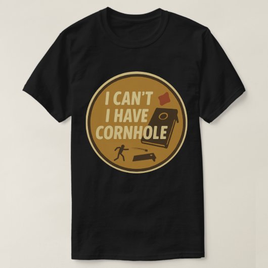 コーンホールゲーム好きのための面白いグラフィック Tシャツ (デザイン正面)