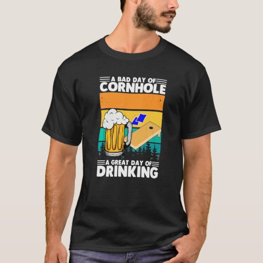 コーンホールコーンホールパーティーバッグゲーム飲み7 Tシャツ (正面)