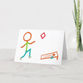 コーンホールスティックマン サンキューカード