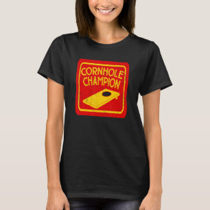 コーンホールチャンピオンコーンホールチーム豆バッグコーンホール Tシャツ