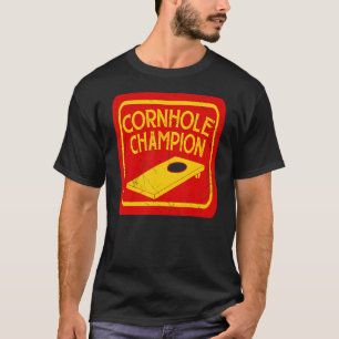 コーンホールチャンピオンコーンホールチーム豆バッグコーンホール Tシャツ