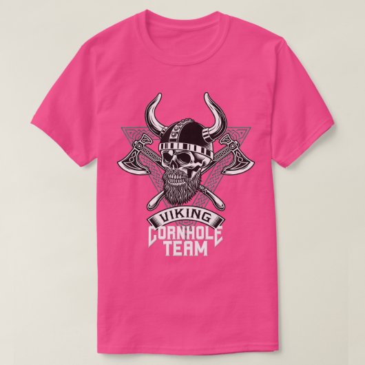 コーンホールチームプレーヤーバイキングコーンホール Tシャツ (デザイン正面)