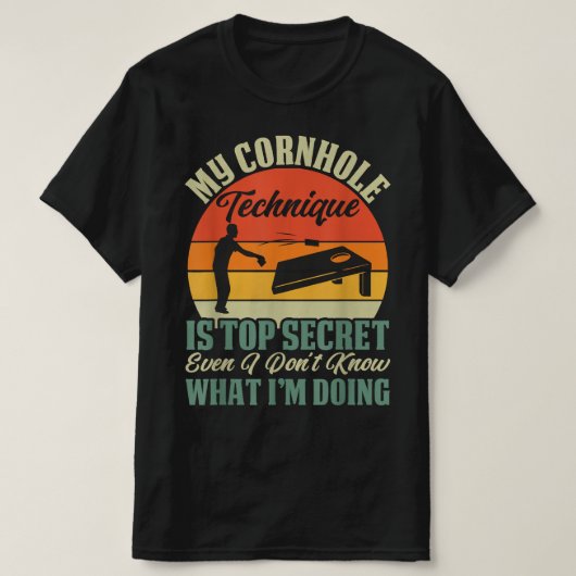 コーンホールトスゲーム Tシャツ (デザイン正面)