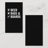 コーンホールバッグとビール飲みコーンプレーヤー 名刺 (正面/裏面)