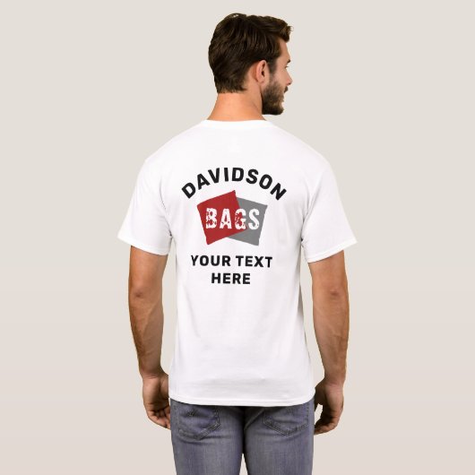 コーンホールバッグ パーソナライズされた Tシャツ (裏面フル)