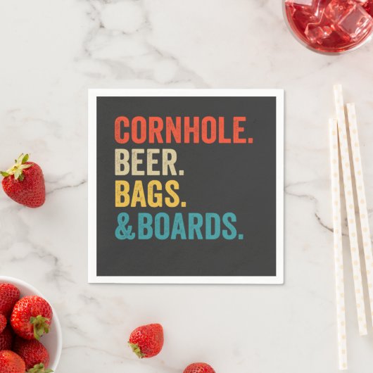 コーンホールビールバッグ&ボードおもしろいヴィンテージギフト スタンダードカクテルナプキン (インサイチュ)