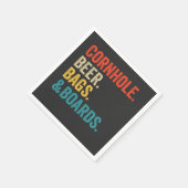 コーンホールビールバッグ&ボードおもしろいヴィンテージギフト スタンダードカクテルナプキン (角)