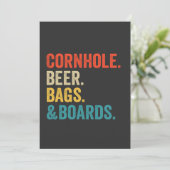 コーンホールビールバッグ&ボードおもしろいヴィンテージギフト 招待状 (スタンド正面)