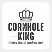 コーンホールビーンバッグトスアウトドアローンゲーおもしろいム スクエアシール (正面)