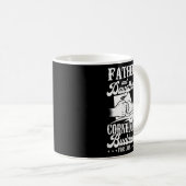 コーンホールビーンバッグプレーヤーチャンプパパドーターファーザー コーヒーマグカップ (正面右)