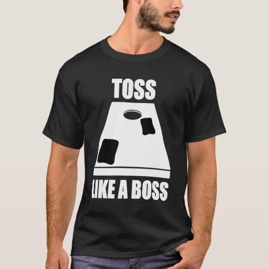 コーンホールビーンボスのようにトスバッグ Tシャツ (正面)