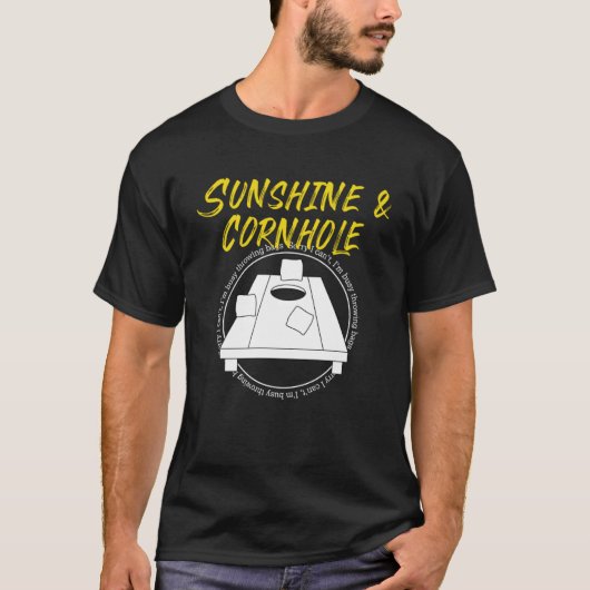 コーンホールプレイヤーサック投げ夏の趣味 Tシャツ (正面)