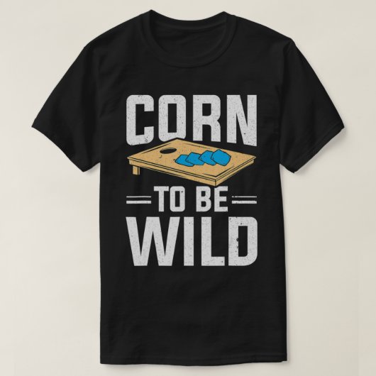 コーンホールプレーヤー豆バッグコーンワイルドコーンホール Tシャツ (デザイン正面)