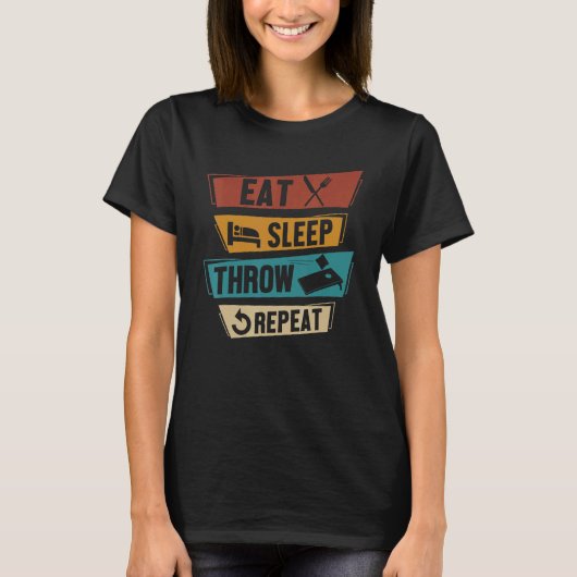 コーンホールプレー食べヤーのスリープスローリピート袋トス Tシャツ (正面)