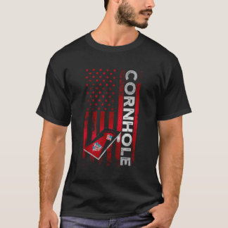 コーンホールボードアメリカ国旗 Tシャツ