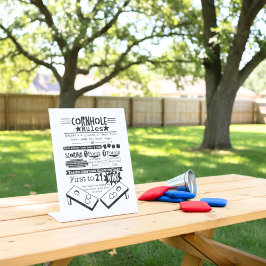 コーンホールルール 台座サイン