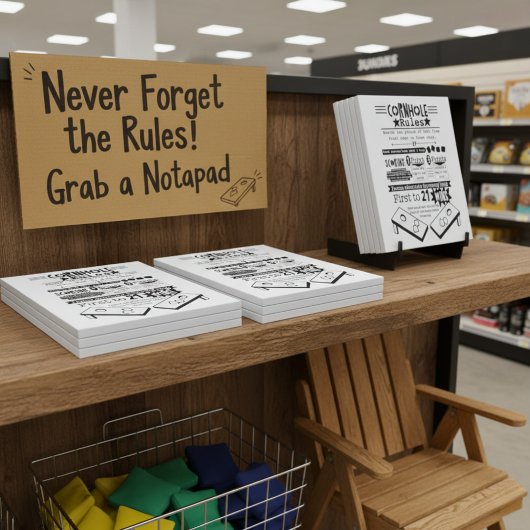 コーンホールルール – 40簡単涙ペー遠くにジ ノートパッド