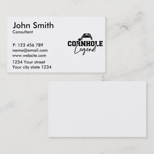 コーンホール凡例 名刺 (正面/裏面)