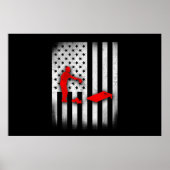 コーンホール米国国旗 ポスター (正面)