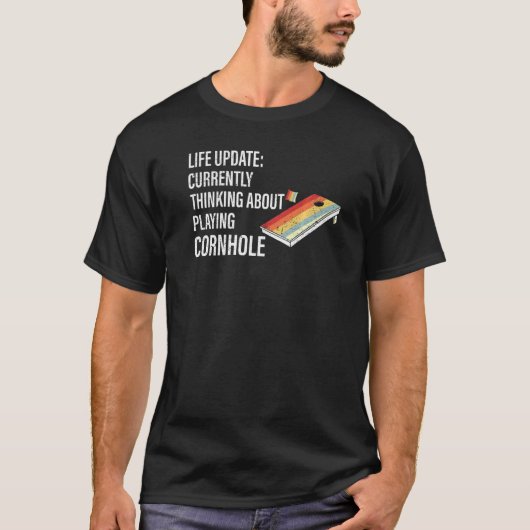 コーンホール遊びの人生アップデート Tシャツ (正面)