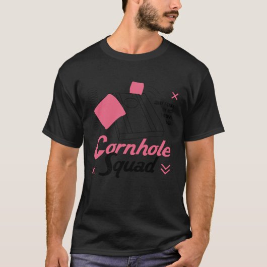 コーンホール部隊 皮肉なスローガン 袋投げ Tシャツ (正面)