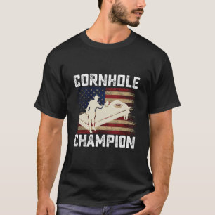 コーンホール チャンピオン アメリカ国旗 USA 7月4日 Tシャツ