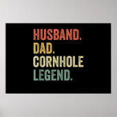 コーンホール ヴィンテージ 面白いギフト 夫 父 レジェンド ポスター (正面)