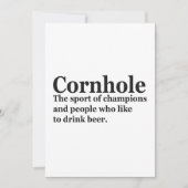 コーンホール 面白い定義 コーンホール ゲーム スポーツ ギフト 招待状 (正面)