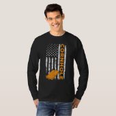 コーンホール USA フラッグ 愛国心_1 Tシャツ (正面フル)