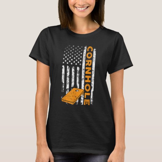 コーンホール USA フラッグ 愛国 Tシャツ (正面)