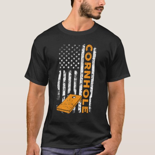 コーンホール USA フラッグ 愛国 Tシャツ (正面)