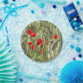 コーンポピー ペーパープレート (パーティー)