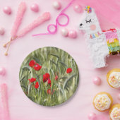 コーンポピー ペーパープレート (パーティー)