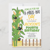 コーンメイズボーイ誕生日 招待状 (正面)