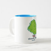 コーンワリス島,カナダの旅行マップ ツートーンマグカップ (正面左)