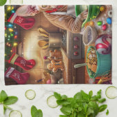 コーンワルレックスホリデーベーキング:フェスティバルクリスマス キッチンタオル (折り畳み)