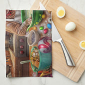 コーンワルレックスホリデーベーキング:フェスティバルクリスマス キッチンタオル (四つ折り)