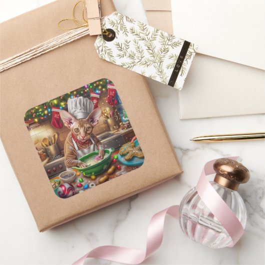 コーンワルレックスホリデーベーキング:フェスティバルクリスマス スクエアシール (ギフト)