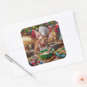 コーンワルレックスホリデーベーキング:フェスティバルクリスマス スクエアシール (封筒)