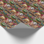 コーンワルレックスホリデーベーキング:フェスティバルクリスマス ラッピングペーパー (角)