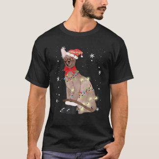 コーンワルレックス猫クリスマスライトクリスマスマムパパギフト Tシャツ